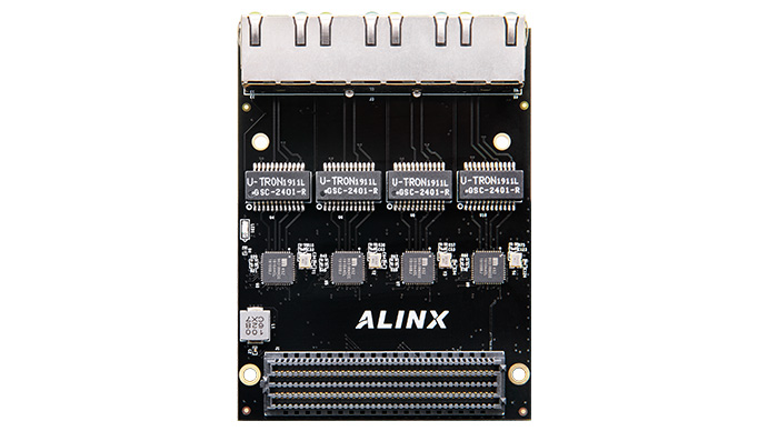 FL9031 4-channel Gigabit Ethernet LPC FMC Card